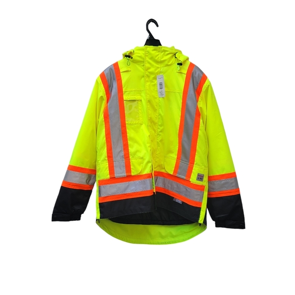 Work King Men's S42611 High Visibility 5-in-1 Safety System Jacket / Parka L &XL - Picture 4 of 11